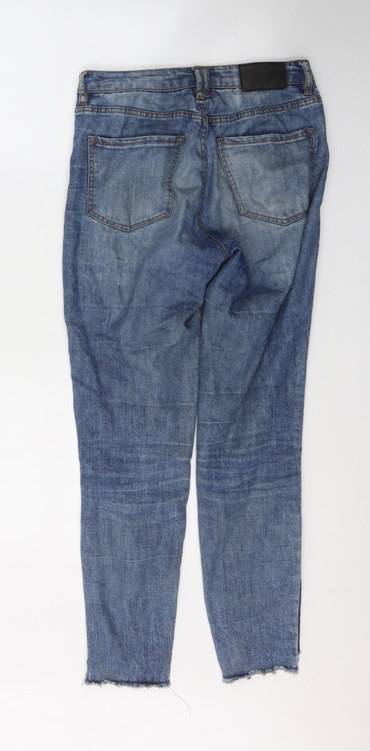 Pull&Bear Womens Black  Cotton Skinny Jeans Size 8 L27 in Regular Button