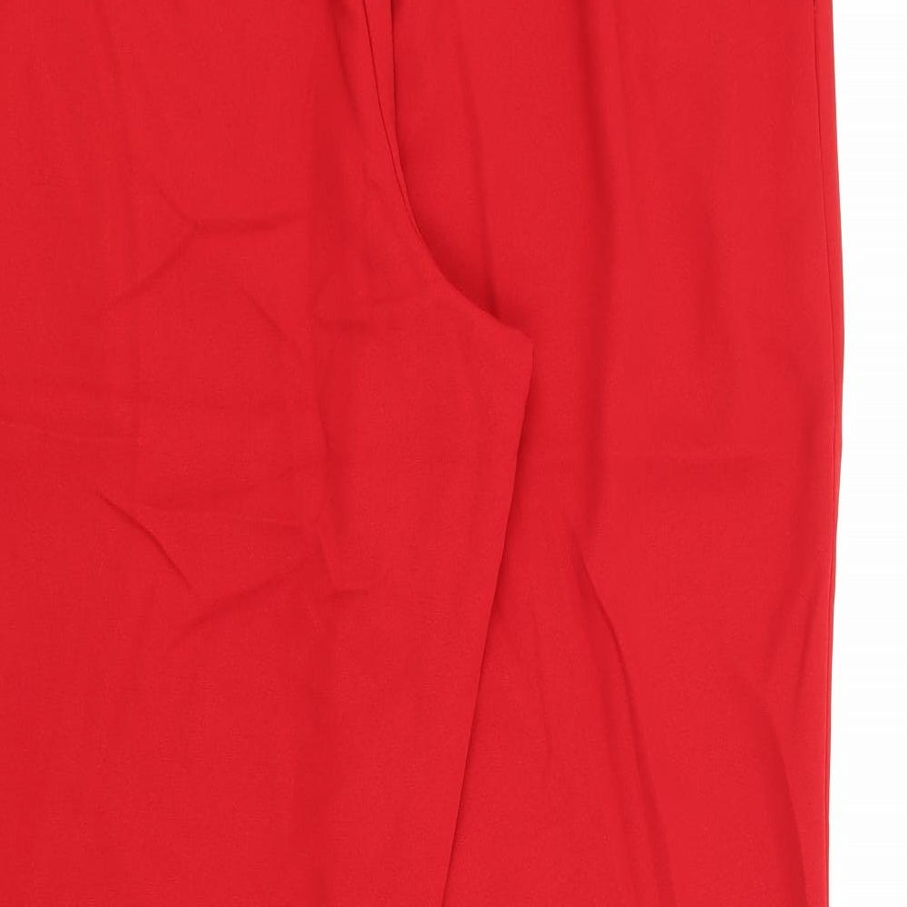 Maggie Sweet Womens Red Polyester Trousers Size 2XL L29 in Regular