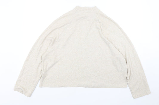 H&M Womens Beige Viscose Pullover Sweatshirt Size L