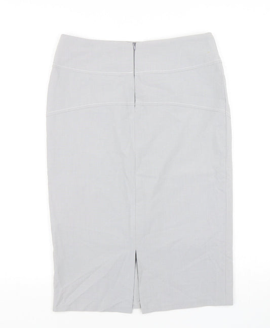 Szoszy Womens Grey Viscose Straight & Pencil Skirt Size 8