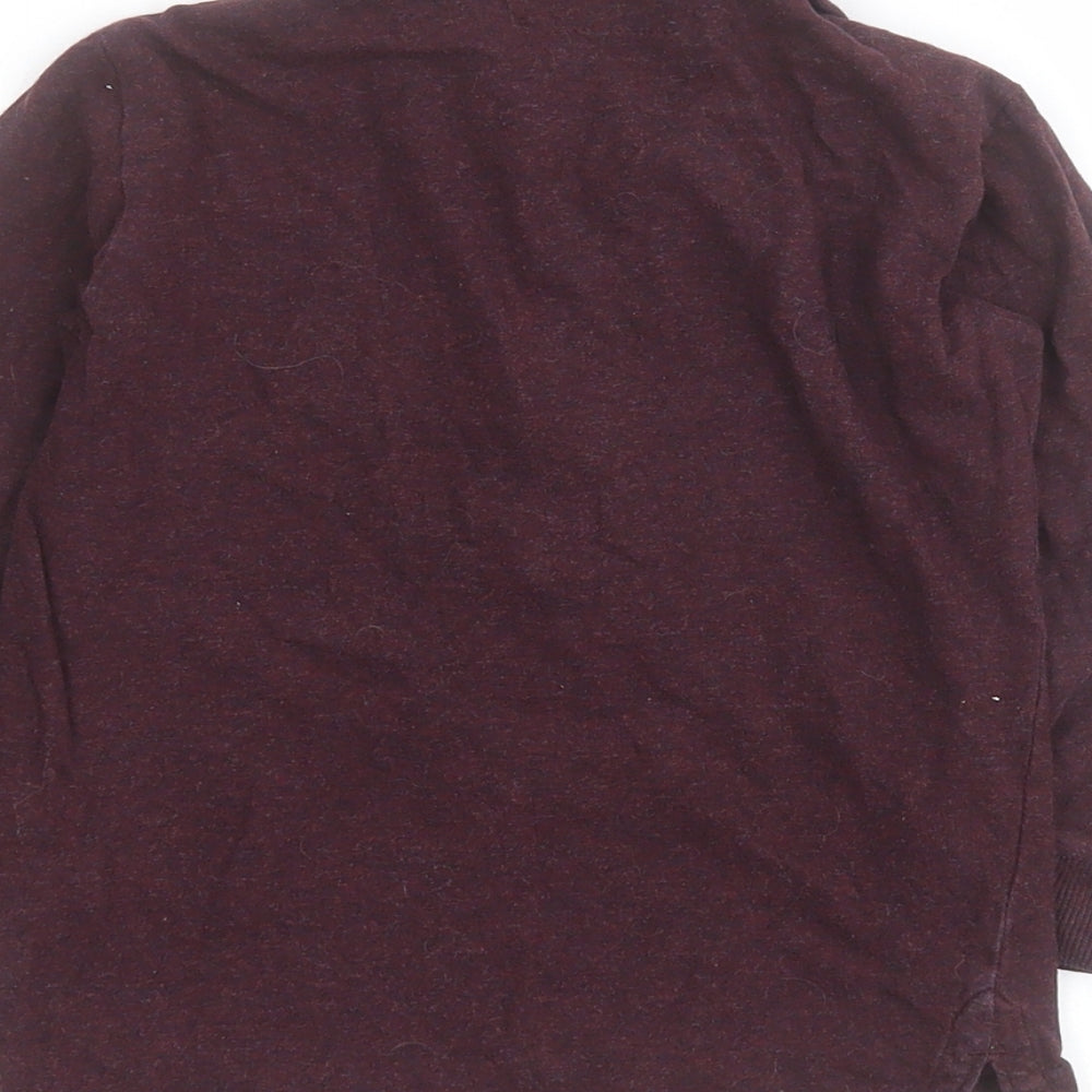 NEXT Boys Purple 100% Cotton Basic Polo Size 2-3 Years Collared Button - Car