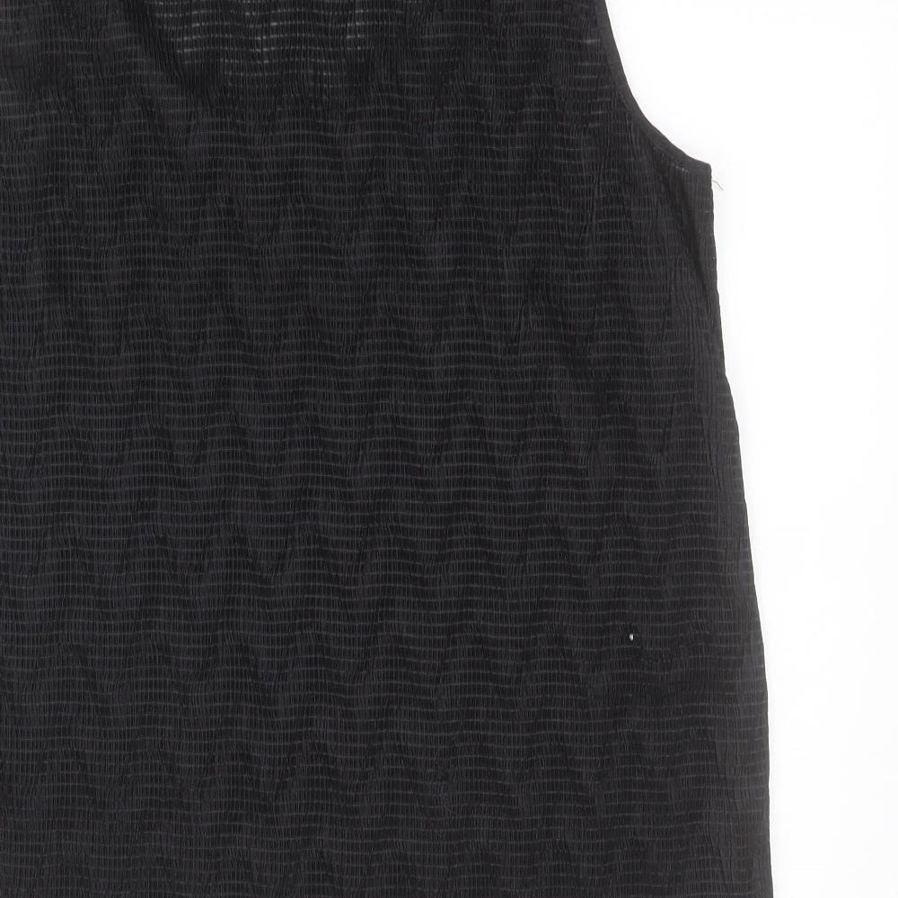 Ann Harvey Womens Black Polyester Basic Tank Size 20 Scoop Neck