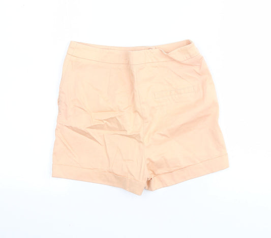 Love Label Womens Orange Cotton Chino Shorts Size 8 L3 in Regular Zip