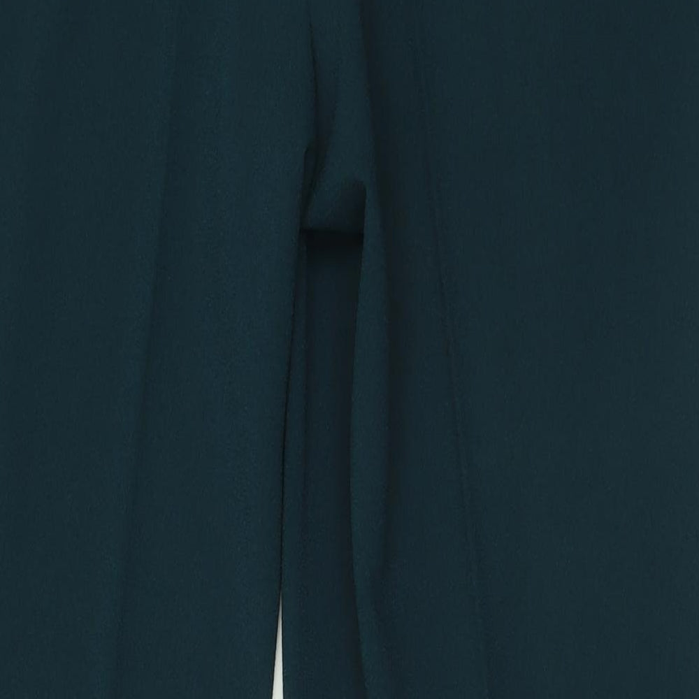 Vogue Womens Green Polyester Trousers Size 16 L30 in Regular Button