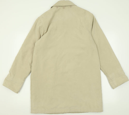 bonmarch Mens Beige Jacket Coat Size S Zip