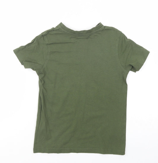 George Girls Green Cotton Pullover T-Shirt Size 7-8 Years Crew Neck Pullover - Never Stop
