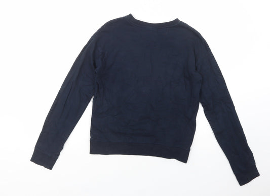 H&M Womens Blue Cotton Pullover Sweatshirt Size XS Pullover