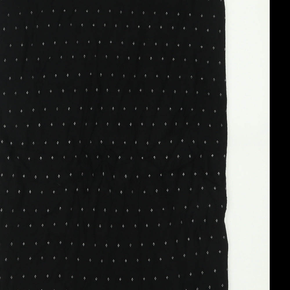 Max Studio Womens Black Geometric Viscose A-Line Skirt Size 14