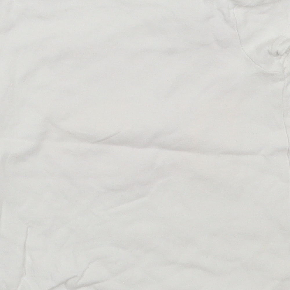 George Girls White Cotton Basic T-Shirt Size 18-24 Months Crew Neck Pullover - I Love My Daddy
