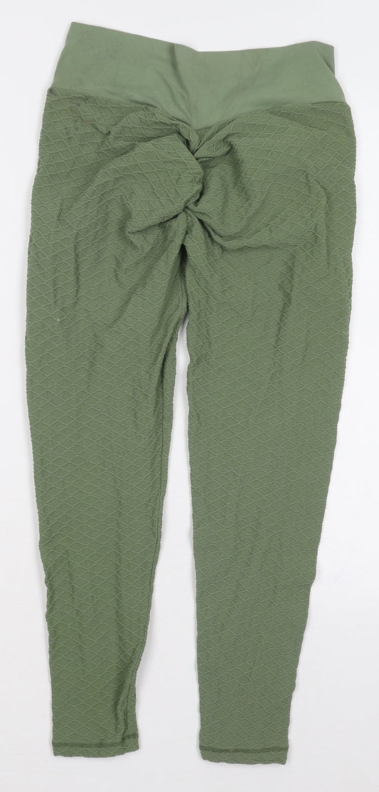Preworn Womens Green Nylon Carrot Leggings Size 28 in L25 in