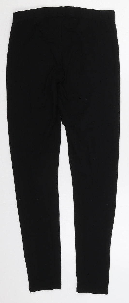 H&M Womens Black Cotton Carrot Leggings Size S L26 in
