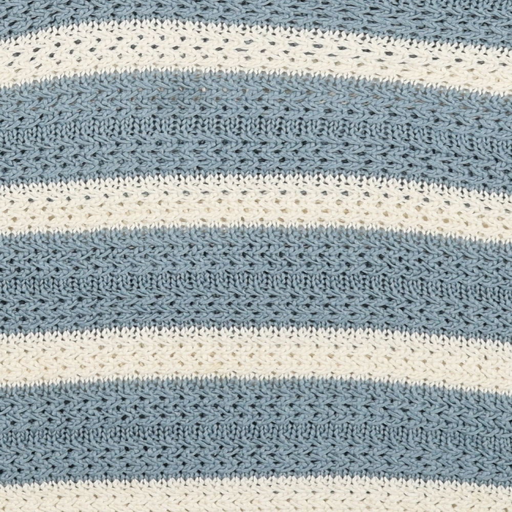 NEXT Womens Blue Boat Neck Striped Acrylic Pullover Jumper Size S