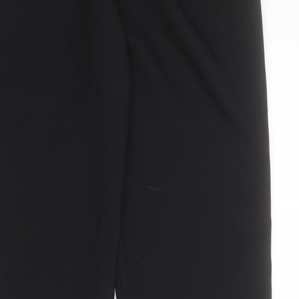 Evie Womens Black Polyester Carrot Trousers Size 8 L31 in Regular Zip