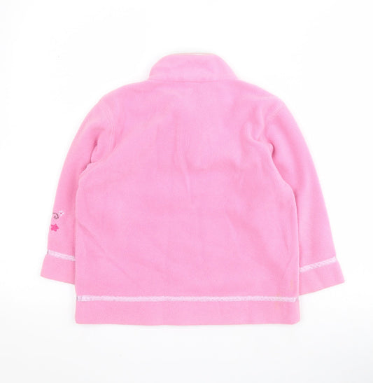 NEXT Girls Pink 100% Polyester Pullover Hoodie Size 5 Years Zip