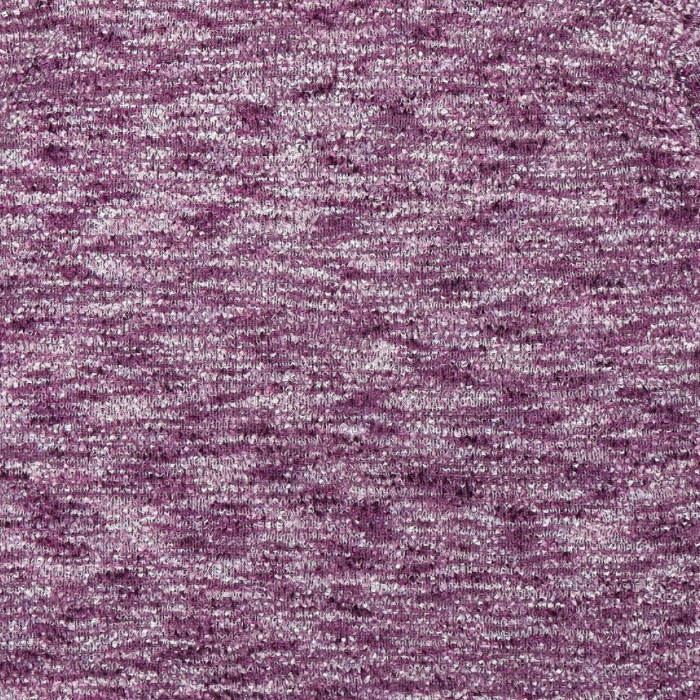 BM Womens Purple Scoop Neck Polyester Pullover Jumper Size L