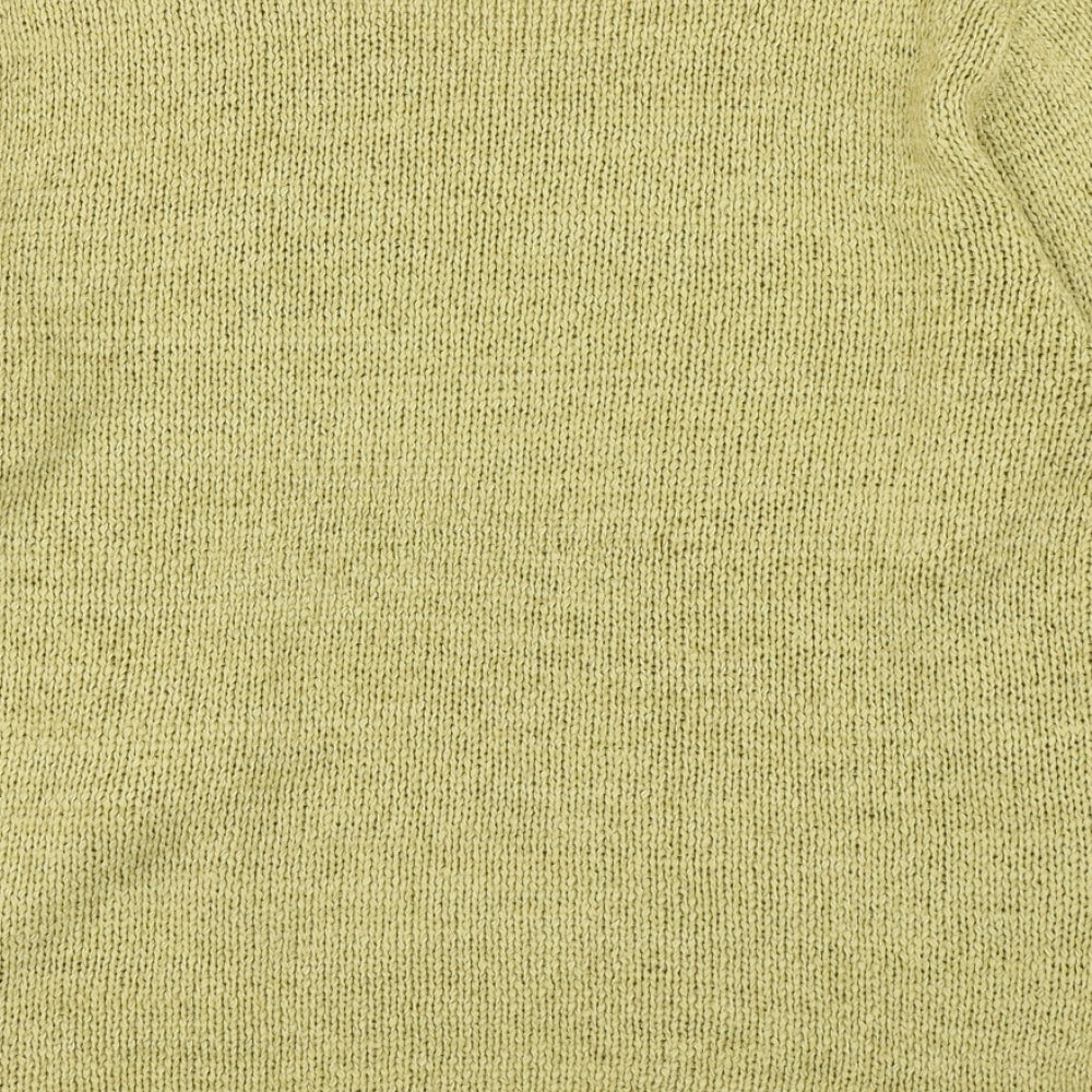 Touch Womens Green Scoop Neck Acrylic Pullover Jumper Size S
