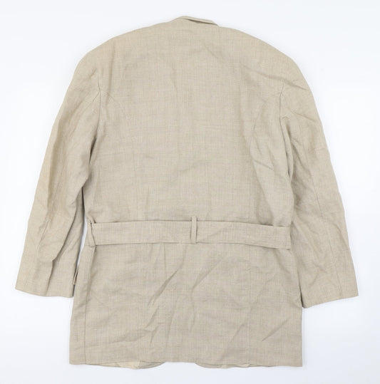 Next Too Womens Beige Trench Coat Coat Size 12 Button