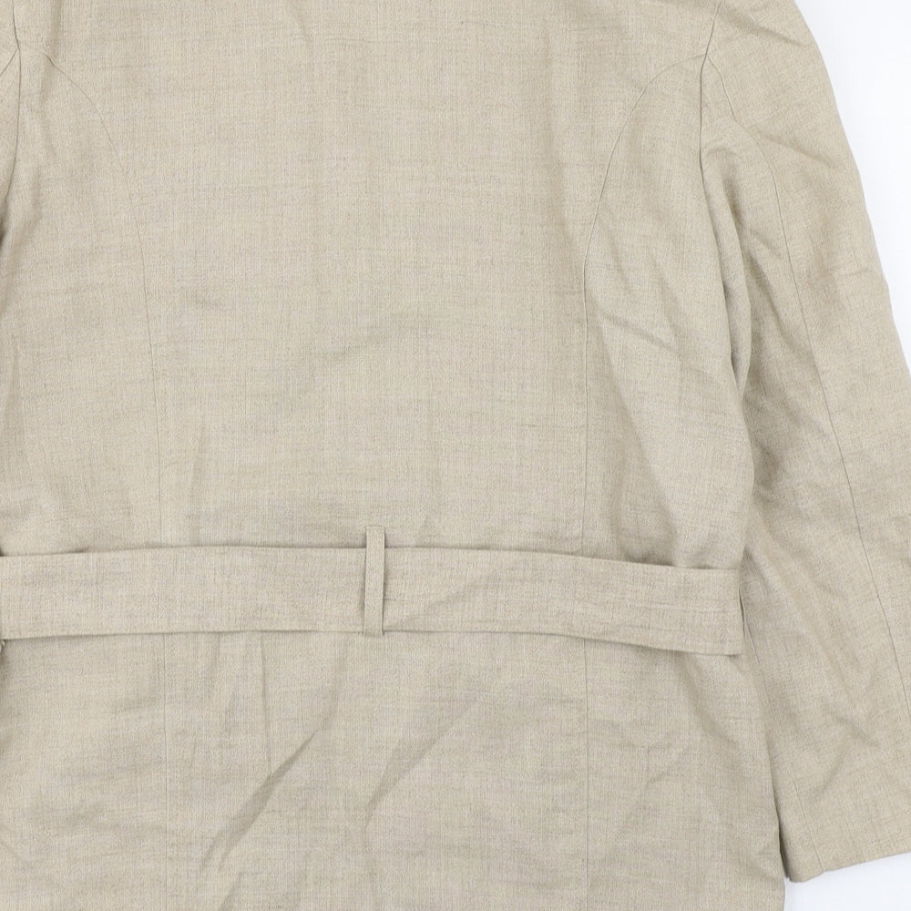Next Too Womens Beige Trench Coat Coat Size 12 Button