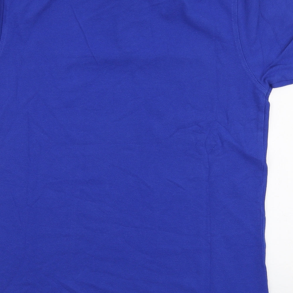 Cedar Wood State Mens Blue Cotton Polo Size XS Collared Button