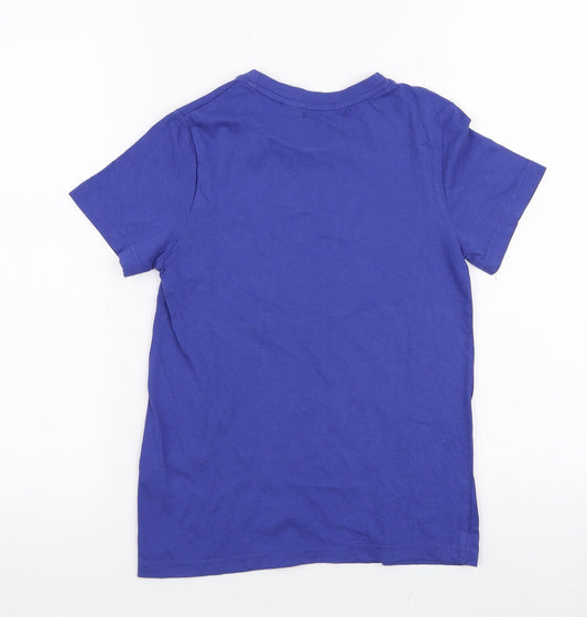 Hihawo Boys Blue 100% Cotton Jersey T-Shirt Size 10 Years Round Neck Pullover - Surfing monsters
