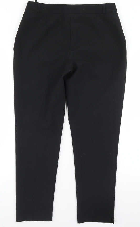Primark Womens Black Polyester Dress Pants Trousers Size 12 L26 in Regular Hook & Eye