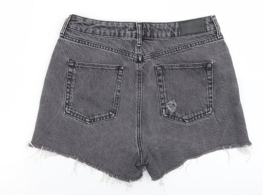 BDG Womens Grey Cotton Hot Pants Shorts Size 28 in L3 in Regular Button