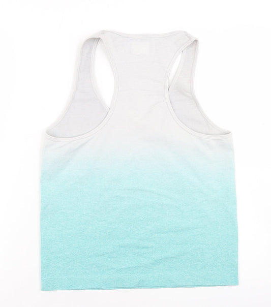 Boohoo Womens Grey Polyamide Basic Tank Size M Round Neck