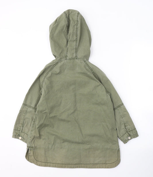 NEXT Girls Green Track Jacket Coat Size 6 Years Zip