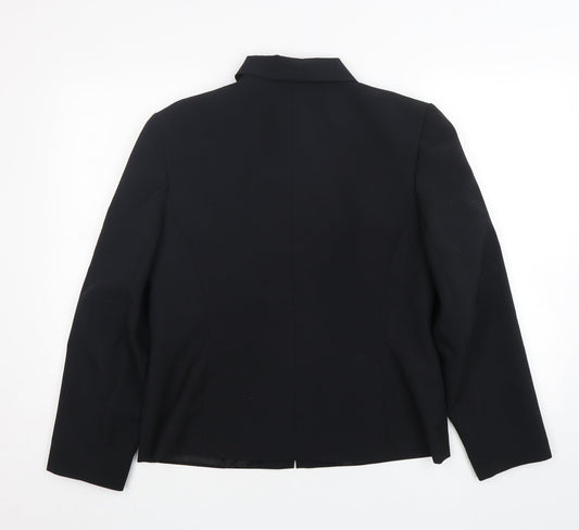 Etam Womens Black Jacket Size 14 Zip