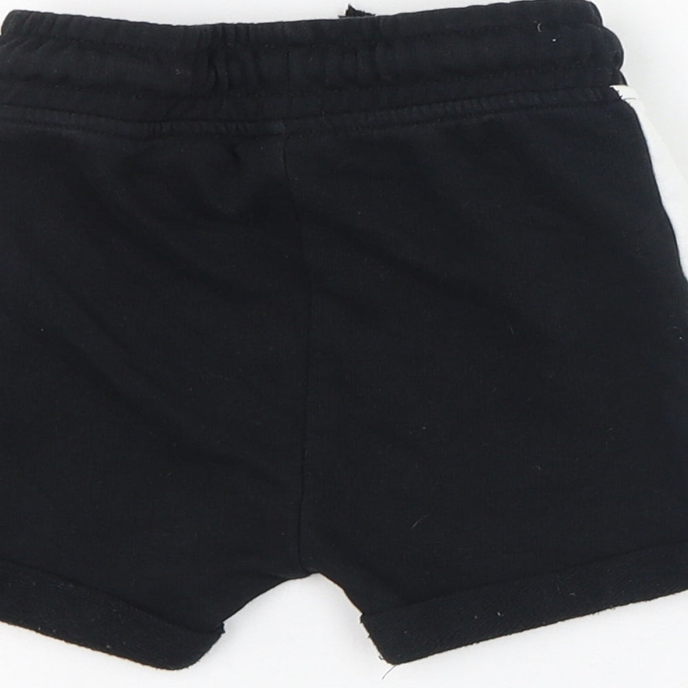George Boys Black Cotton Cropped Trousers Size 18-24 Months Pullover