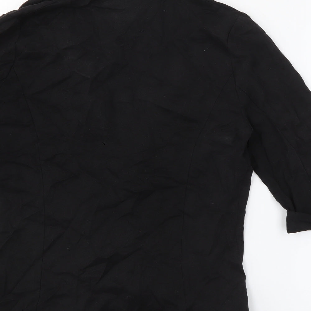 Warehouse Womens Black Lyocell Jacket Blazer Size 10