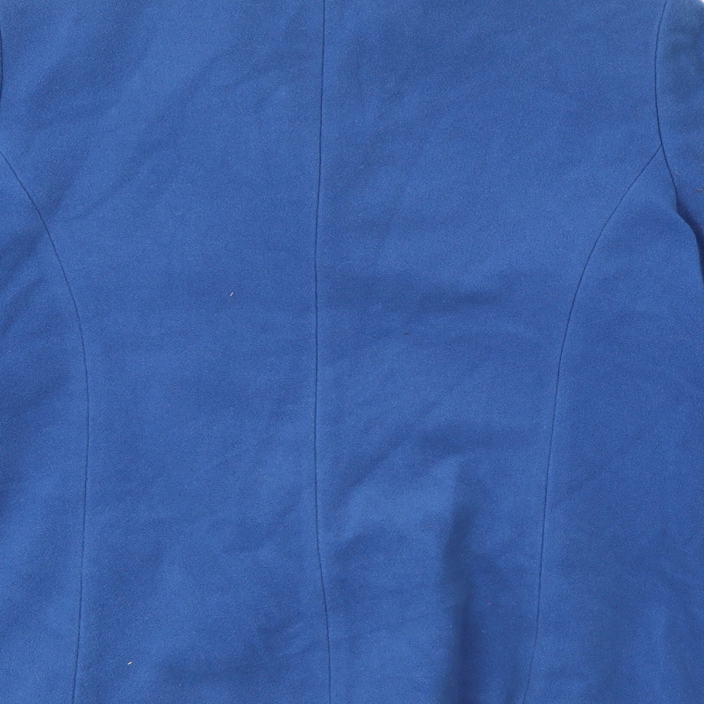 M&Co Womens Blue Jacket Coat Size 14 Button