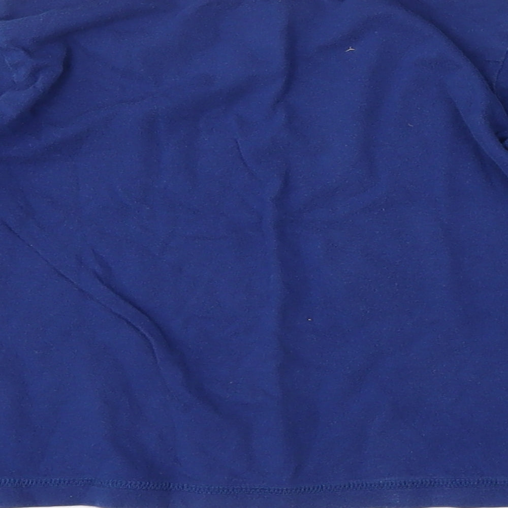 Character.com Girls Blue Cotton Basic T-Shirt Size 4 Years Round Neck