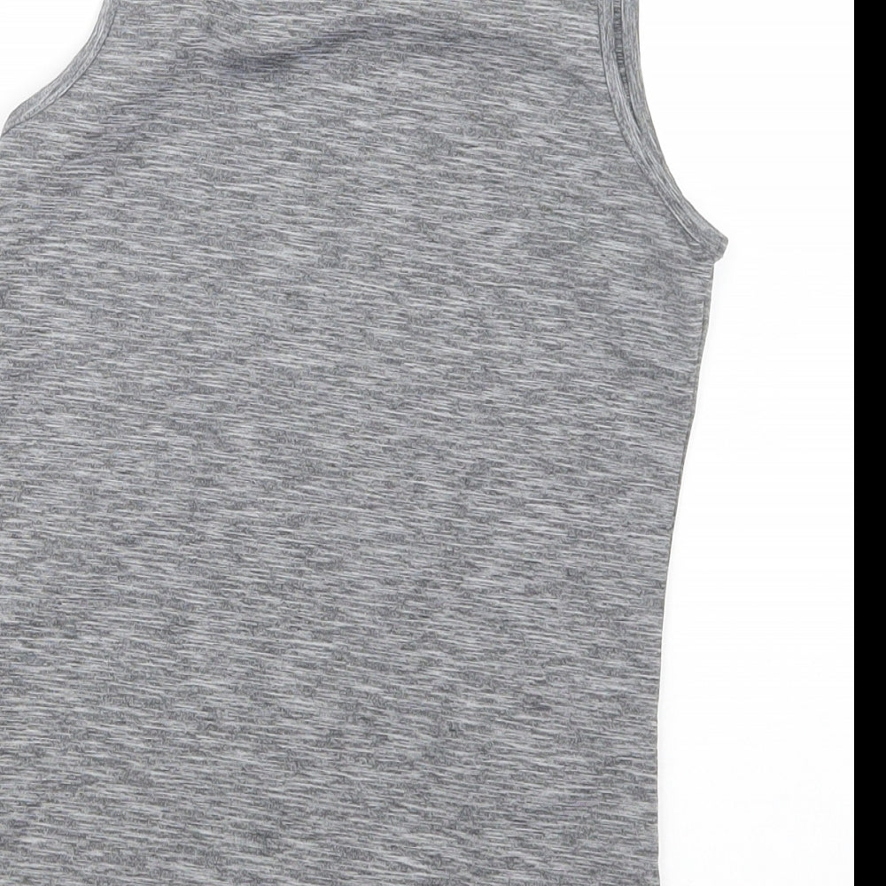 Dunnes Stores Girls Grey Polyester Basic Tank Size 10-11 Years Crew Neck Pullover