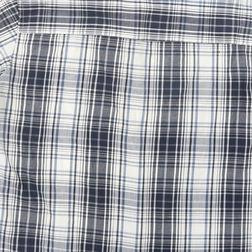 Originals Mens Blue Plaid Cotton Button-Up Size M Collared Button