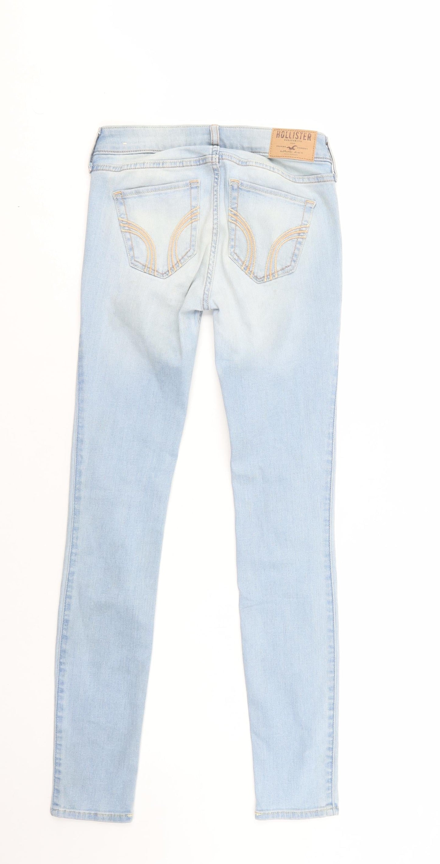 Hollister Womens Blue Cotton Skinny Jeans Size XS L28 in Regular Button