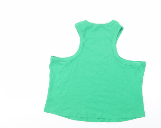 Dunnes Stores Womens Green Cotton Basic Tank Size 2XL Crew Neck