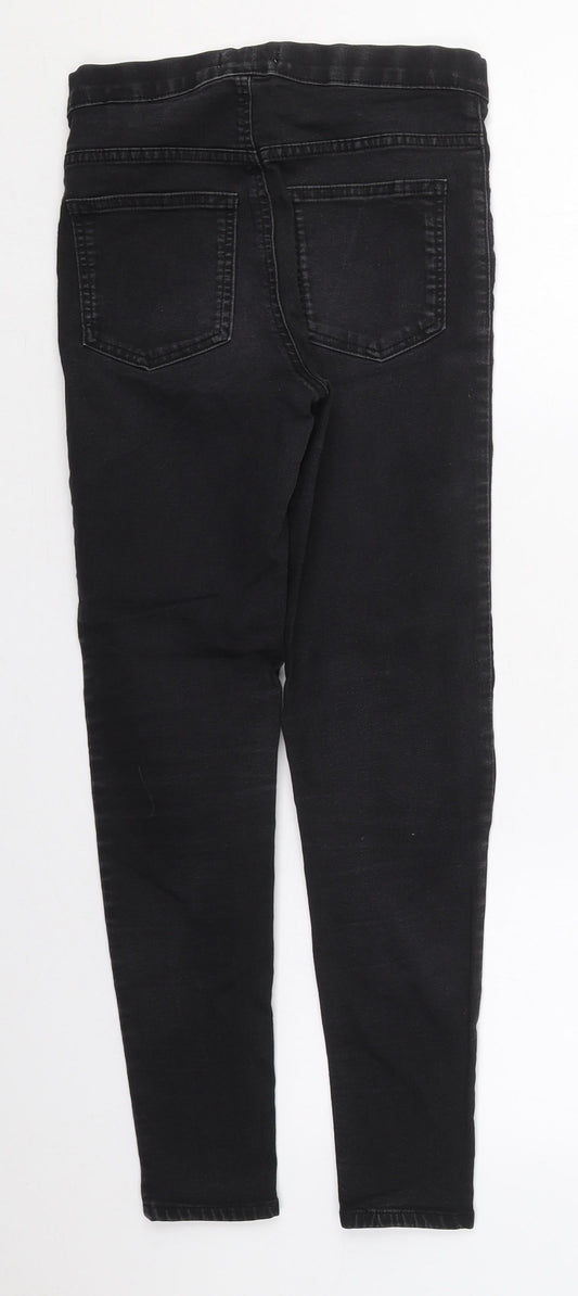 Marks and Spencer Womens Black Cotton Jegging Jeans Size 8 L25 in Regular