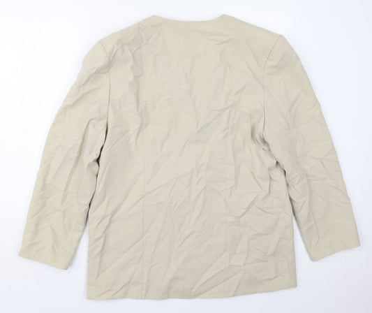 Clover Collection Womens Beige Jacket Size 20 Button