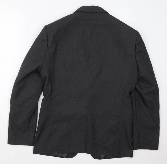 NEXT Mens Grey Polyester Jacket Suit Jacket Size 40