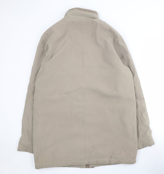 BHS Mens Green Pea Coat Coat Size S Zip