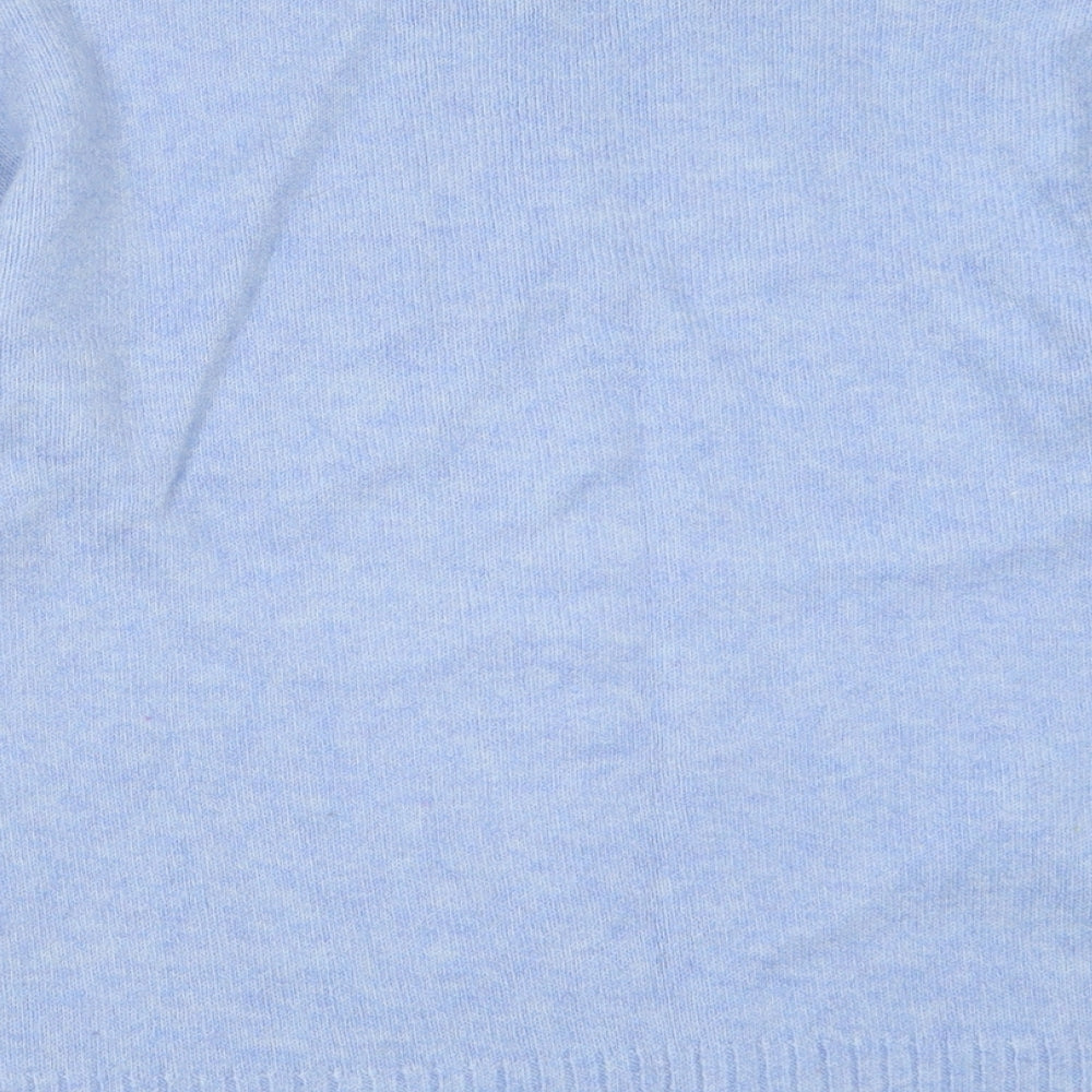 Marks and Spencer Womens Blue Crew Neck Acrylic Pullover Jumper Size M