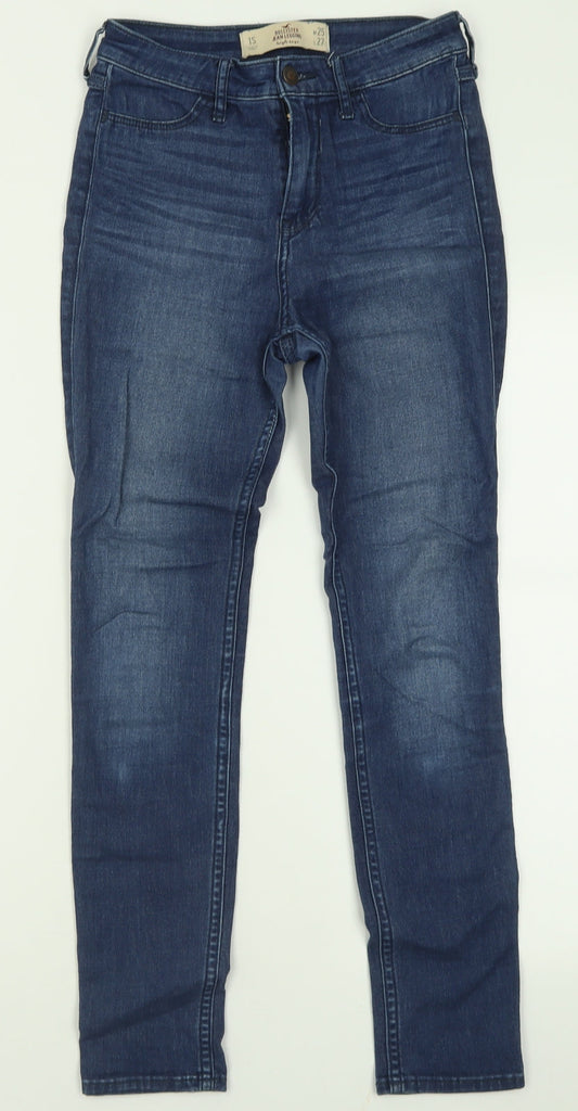 Hollister Womens Blue Cotton Skinny Jeans Size 25 in L27 in Regular Button