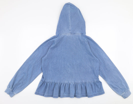 NEXT Womens Blue Cotton Pullover Hoodie Size XS Pullover