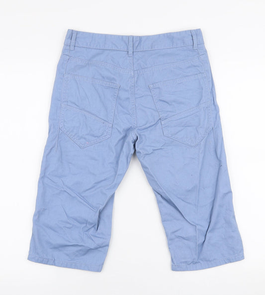 Cedar Wood State Mens Blue Cotton Chino Shorts Size 28 in L14 in Regular Zip