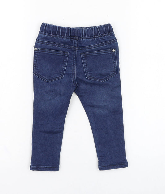 Dunnes Stores Boys Blue Cotton Capri Jeans Size 9 Months Pullover
