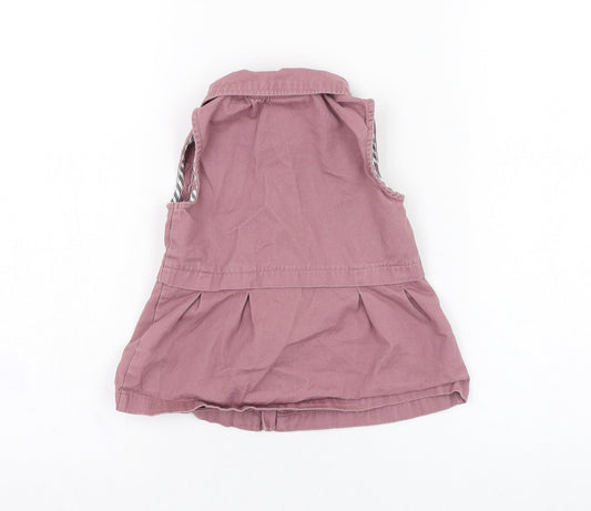 Isaac Mizrahi Girls Purple Cotton A-Line Size 12 Months Collared Zip