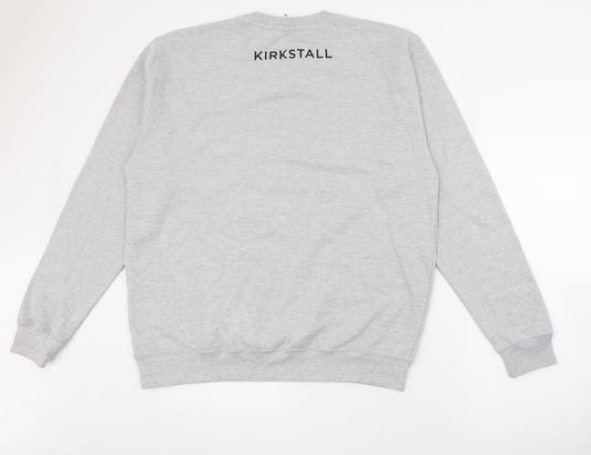 Just Hoods Womens Grey Cotton Pullover Sweatshirt Size XL