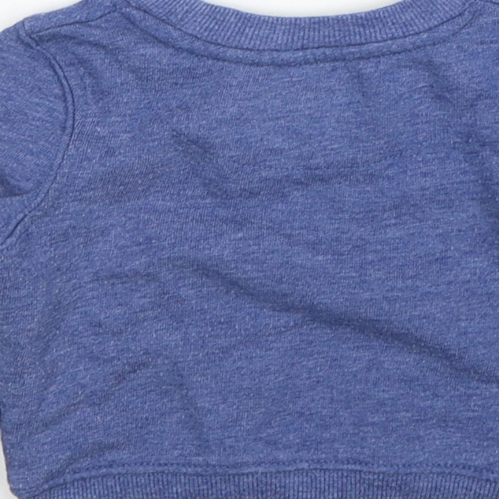 Rebel Boys Black Polyester Pullover Jumper Size 9-12 Months Pullover