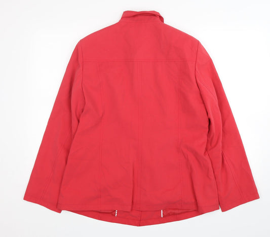Marks and Spencer Womens Red Jacket Size 14 Button